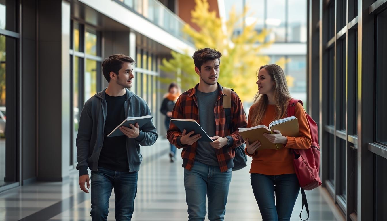 Student using a study guide to organize academic notes